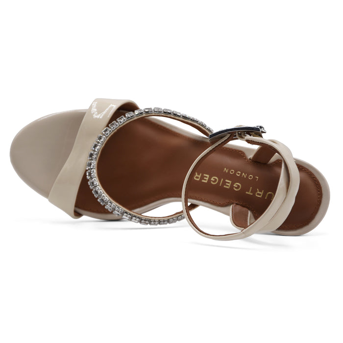 Sandali Donna Kurt Geiger Crystal Strap 90 Crema Stile Elegante