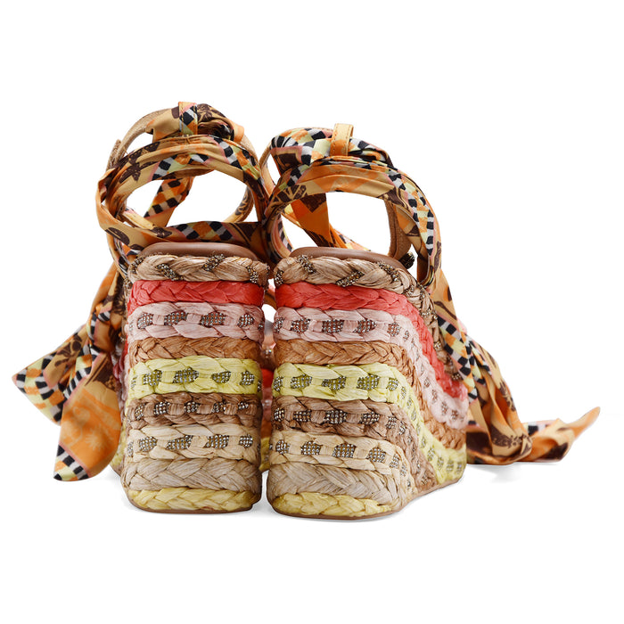 Sandali Kurt Geiger Donna CHELSEA SCARF WADGE Zeppa Multicolor