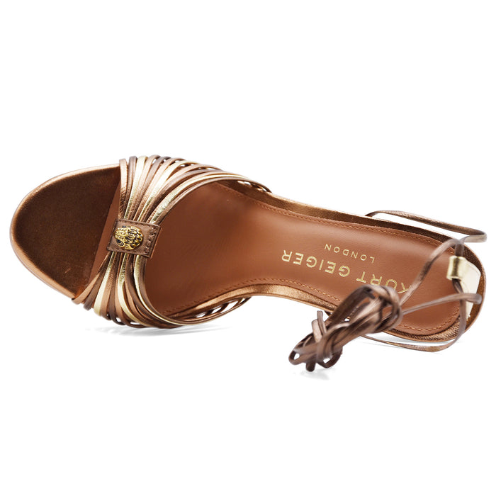 Sandali Kurt Geiger Donna Pelle Metallizzata Bronzo Multicolor