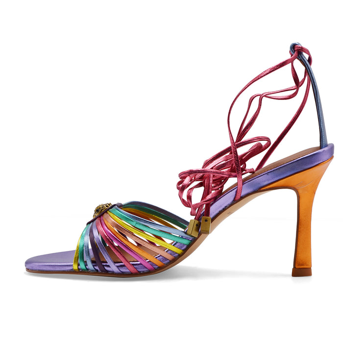 Sandali Kurt Geiger Donna Multi Strap Tie Arcobaleno Multicolor