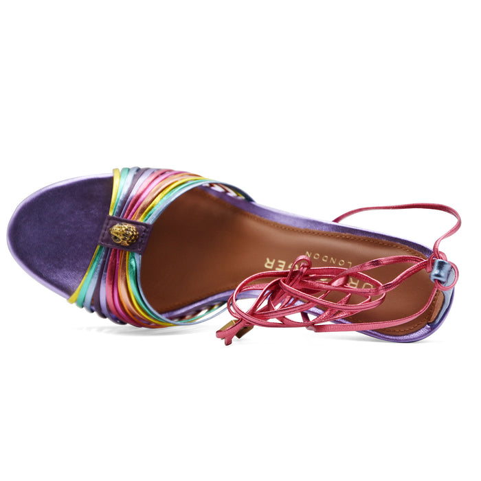 Sandali Kurt Geiger Donna Multi Strap Tie Arcobaleno Multicolor