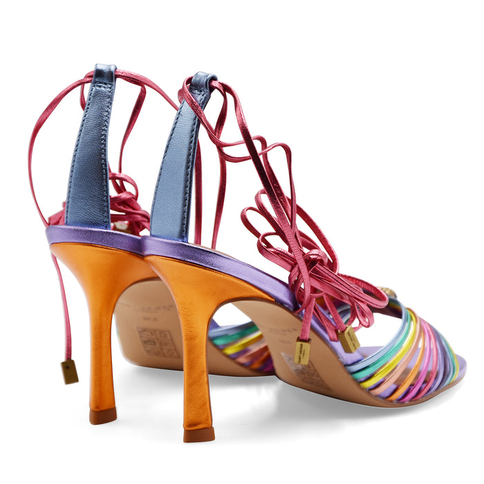 Sandali Kurt Geiger Donna Multi Strap Tie Arcobaleno Multicolor