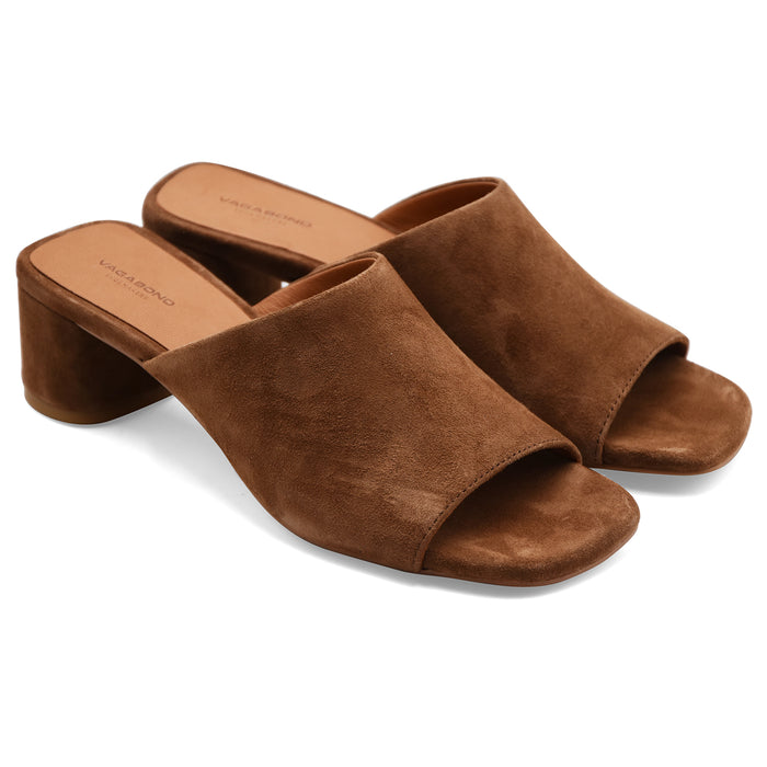 Sandali Mules Donna Vagabond Piper Pelle Scamosciata Marrone