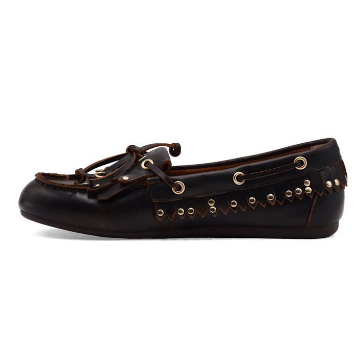 Mocassini Allacciati Bibi Lou Aurelie Loafer Marrone Scuro