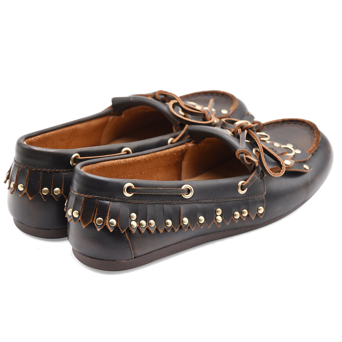 Mocassini Allacciati Bibi Lou Aurelie Loafer Marrone Scuro