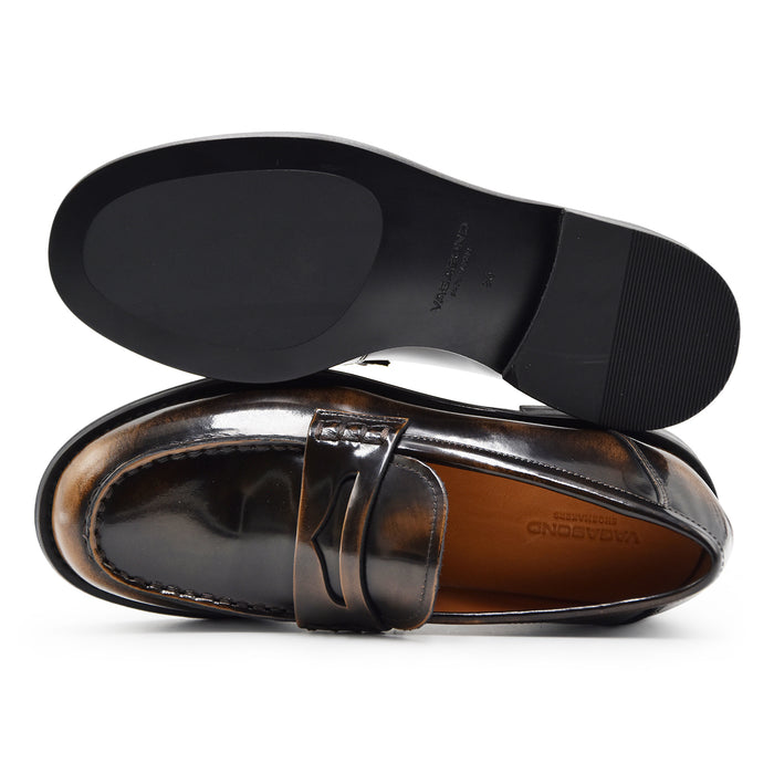 Mocassini Donna Vagabond Linn Pelle Walnut Con Cucitura Moc Toe