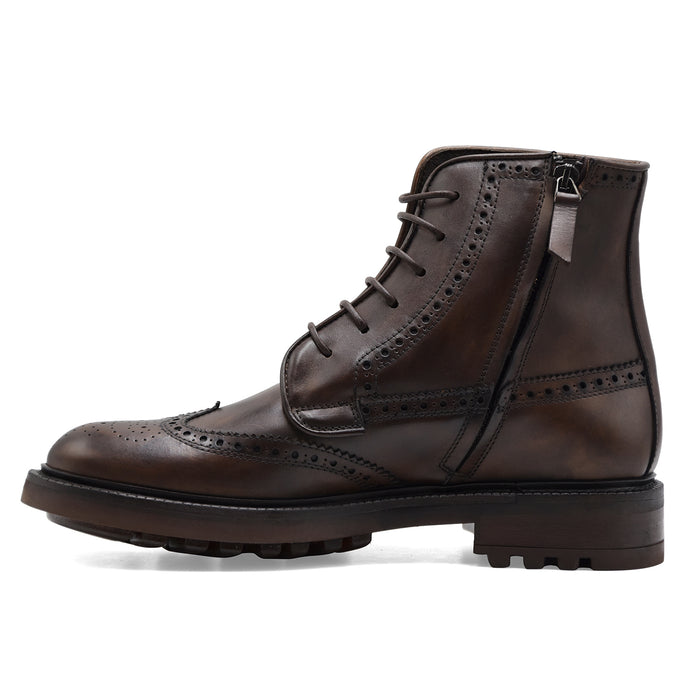 Anfibi Ernesto Dolani Uomo Taupe Coda Di Rondine Made In Italy