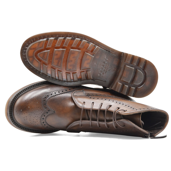 Anfibi Ernesto Dolani Uomo Taupe Coda Di Rondine Made In Italy