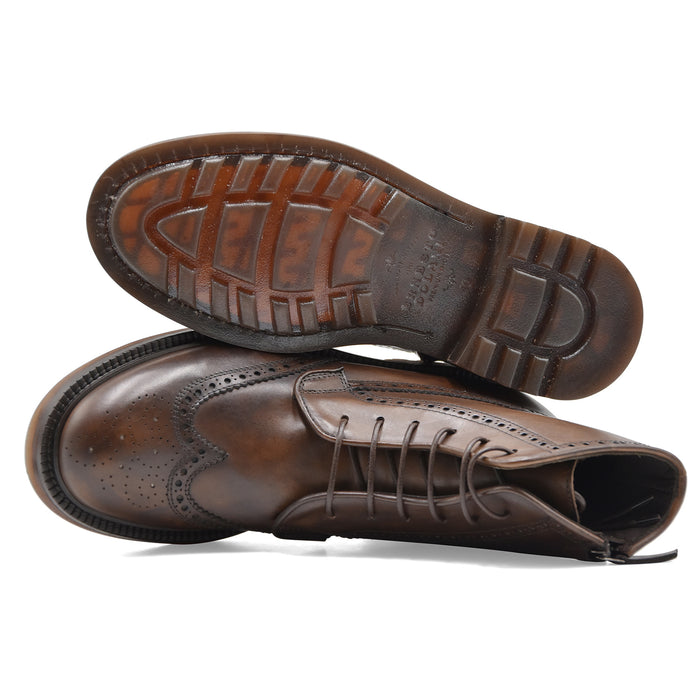 Anfibi Ernesto Dolani Uomo Taupe Coda Di Rondine Made In Italy