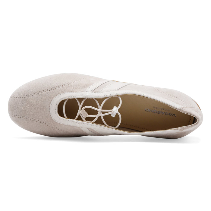 Sneakers Ballerina Vagabond Donne HOLLIE In Vero Camoscio Beige