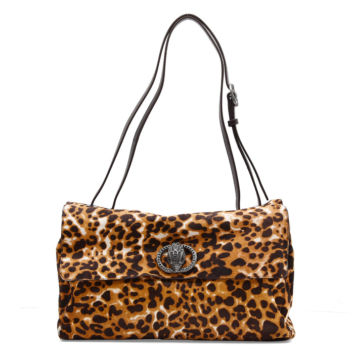 Borsa Kurt Geiger Chelsea Large Donna Leopardata Marrone Nero