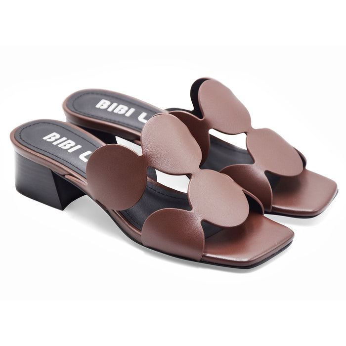 Sandali Bibi Lou Donna Onami Marrone Modello Privo Di Retro