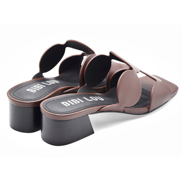 Sandali Bibi Lou Donna Onami Marrone Modello Privo Di Retro