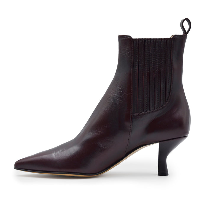 Stivaletti Pomme D'Or Donna Pelle Bordeaux Con Tacco Rocchetto