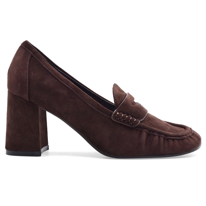 Bibi Lou Mocassini Tacco Donna Camoscio Marrone LYRA PUMPS 80