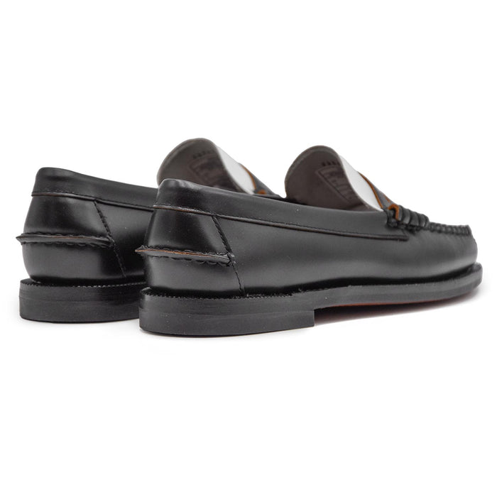 Mocassini Sebago Donna Penny Loafer Beefroll 4 Stagioni Nero Bianco