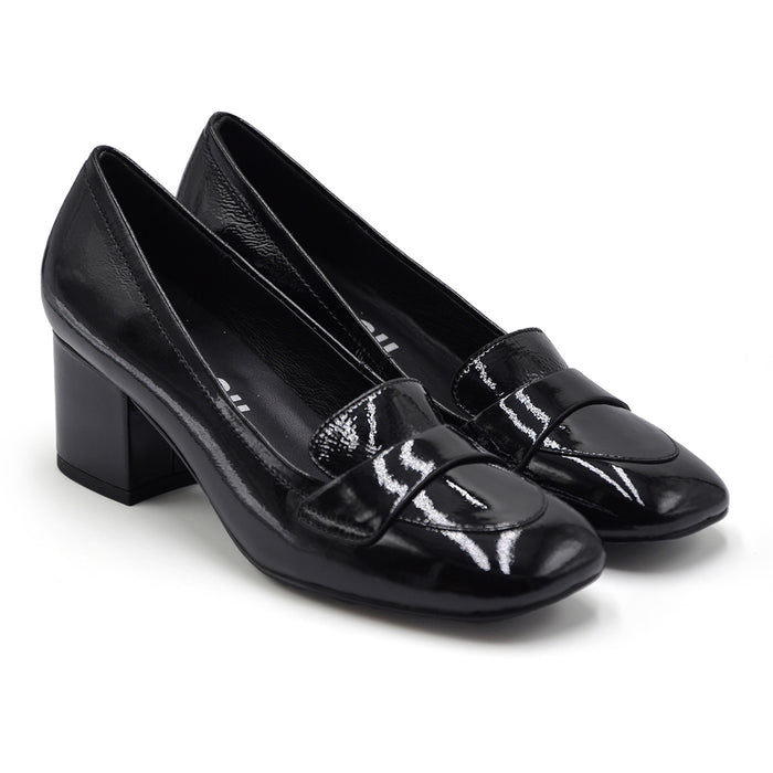 Mocassini Con Tacco Donna Bibi Lou Nero Stile Classico Elegante