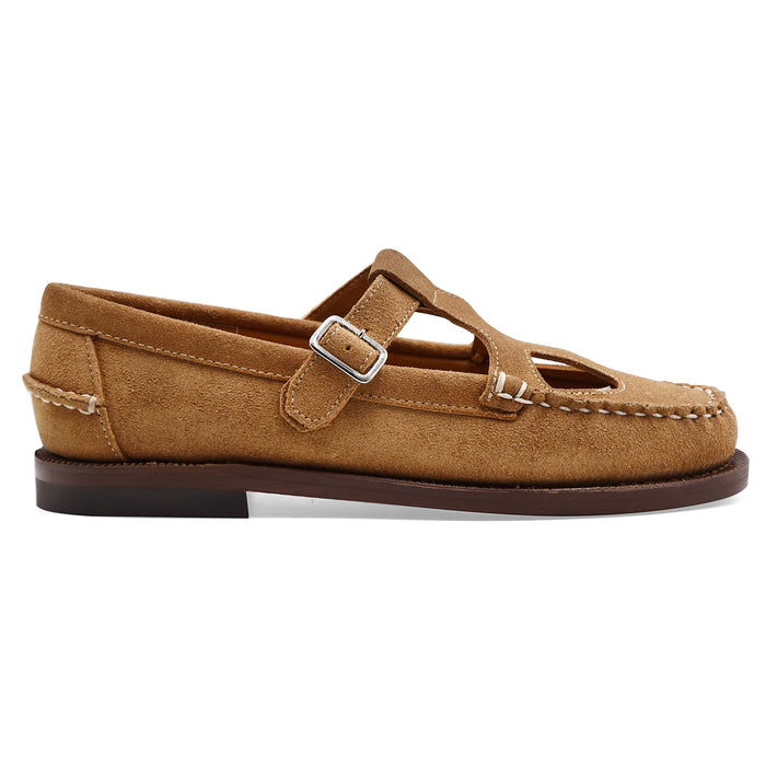 Sandali Sebago Donna ANGELINA FLESHOUT In Camoscio Beige Camel