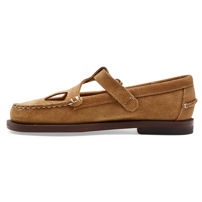 Sandali Sebago Donna ANGELINA FLESHOUT In Camoscio Beige Camel