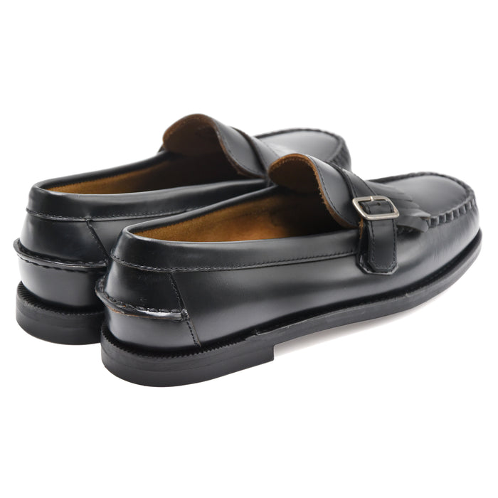 Sebago Ales Women's Loafers in Black with Fringes in Full Grain