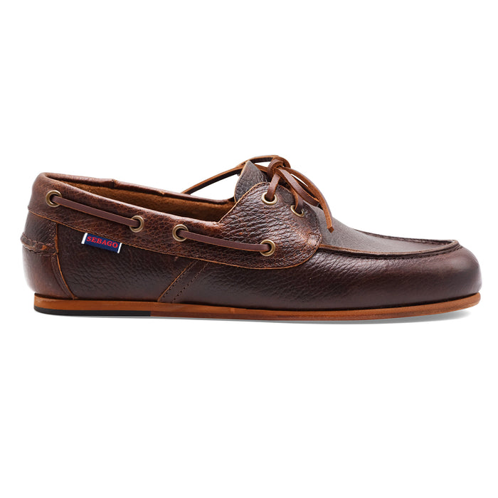Allacciate Sebago Owen Tumbled Uomo Pelle Marrone Stile Yachting