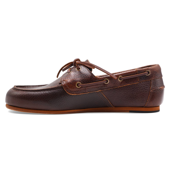 Allacciate Sebago Owen Tumbled Uomo Pelle Marrone Stile Yachting