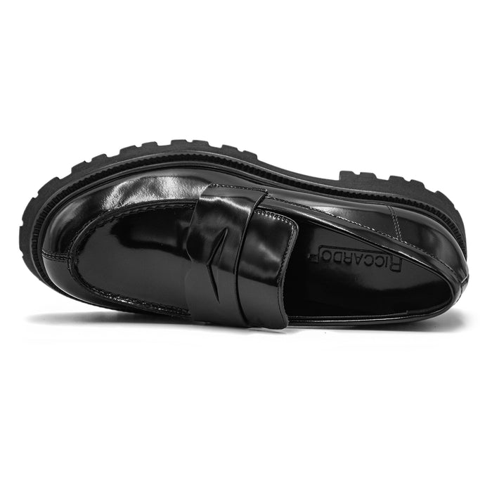 Mocassini Nero Asport Dalla Suola Robusta Riccardo P. Donna