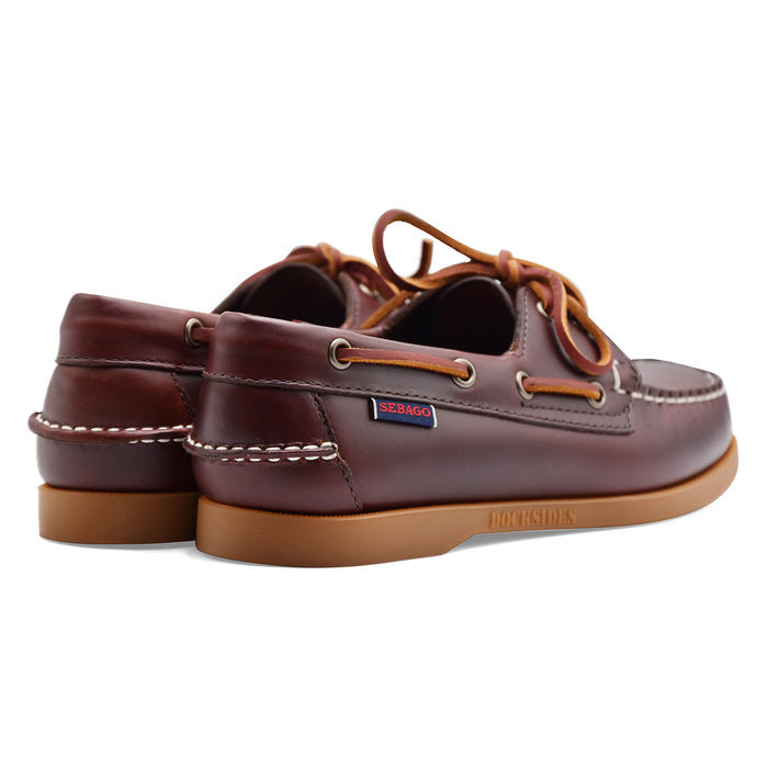 Sebago Donna Scarpe Da Barca DOCKSIDES PORTLAND WAXED Pelle Cuoio