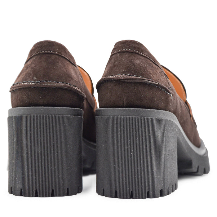 Mocassini Riccardo P. Donna 7368 In Pelle Scamosciata Marrone