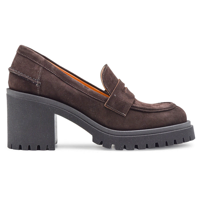 Mocassini Riccardo P. Donna 7368 In Pelle Scamosciata Marrone