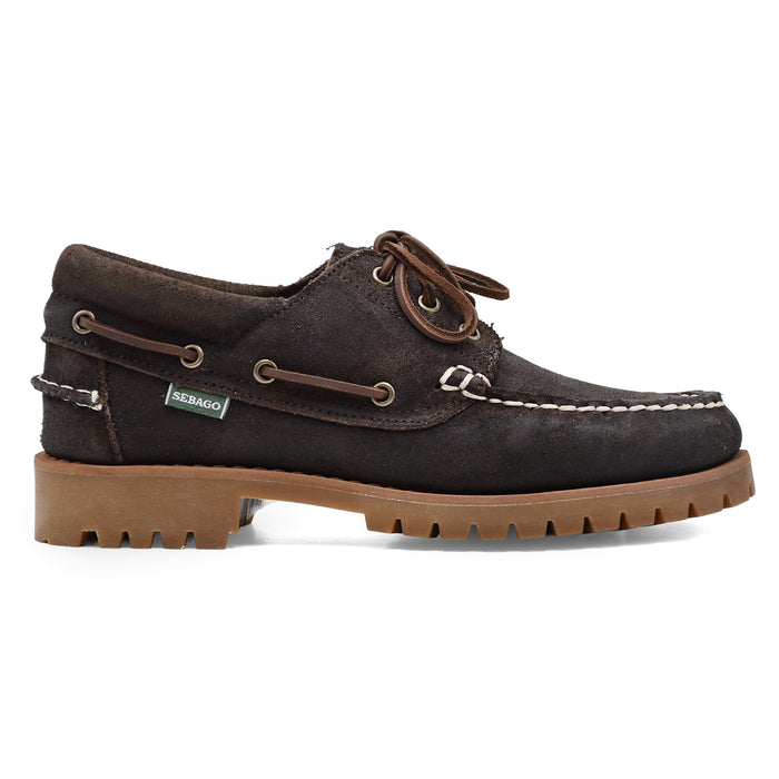 Mocassini Uomo Sebago Acadia Suede Marrone Scuro Stile Iconico