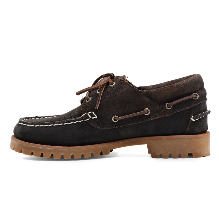 Mocassini Uomo Sebago Acadia Suede Marrone Scuro Stile Iconico