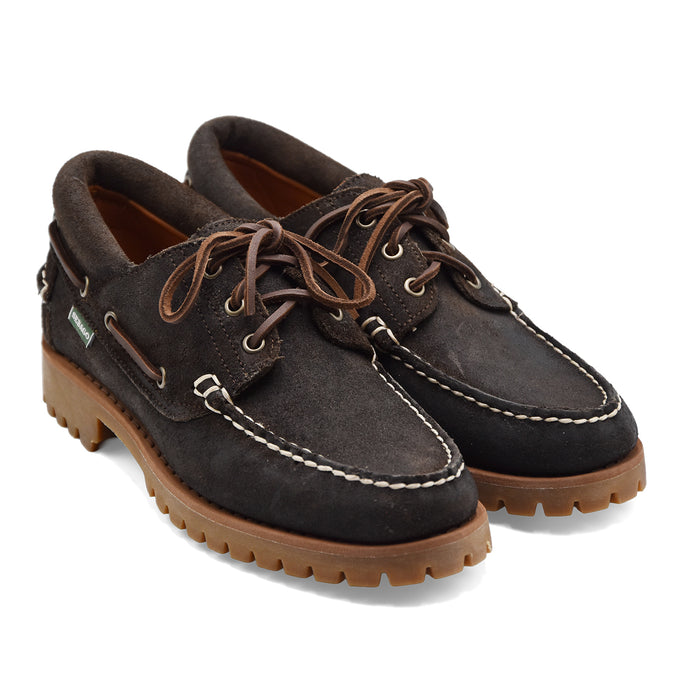 Mocassini Uomo Sebago Acadia Suede Marrone Scuro Stile Iconico