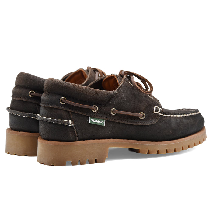 Mocassini Uomo Sebago Acadia Suede Marrone Scuro Stile Iconico