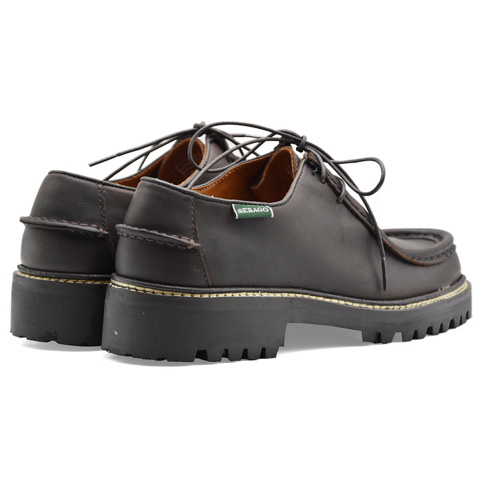 Allacciate Norvegesi Uomo Sebago Pelle Testa Di Moro OPAL LUG