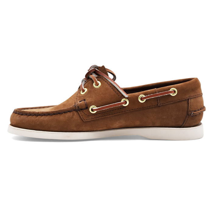 Scarpe Da Barca Sebago Docksides Portland Donna Nubuck Marrone