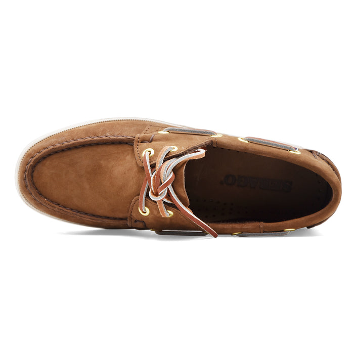 Scarpe Da Barca Sebago Docksides Portland Donna Nubuck Marrone