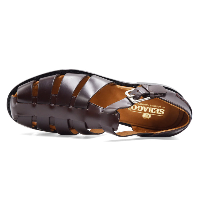 Sandali Sebago Gurkha Tale Donna In Pelle Dark Brown Naturale