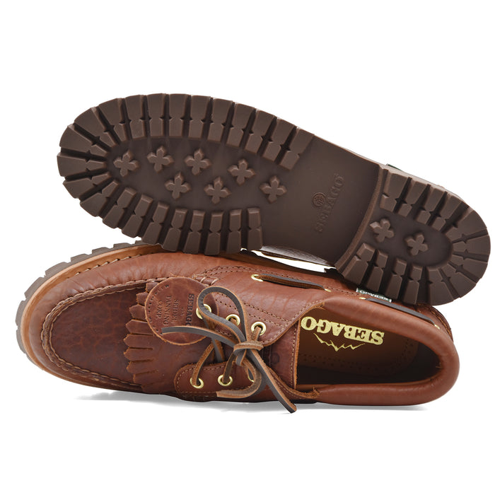 Allacciata Sebago Acadia Premium Uomo Brown Burgundy Carrarmato