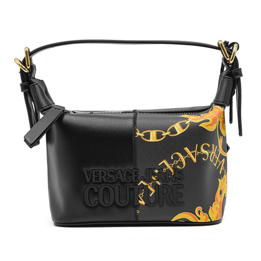 Versace Jeans Couture Borsa Nero Con Met&agrave; Stampa Baroque Oro