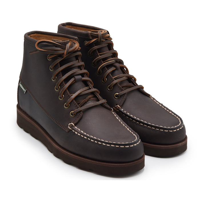Polacchini Uomo Sebago Vera Pelle Marrone TALA MID CRAZY HORSE
