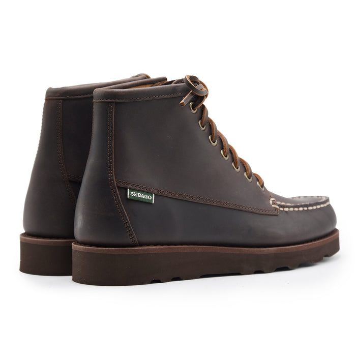 Polacchini Uomo Sebago Vera Pelle Marrone TALA MID CRAZY HORSE