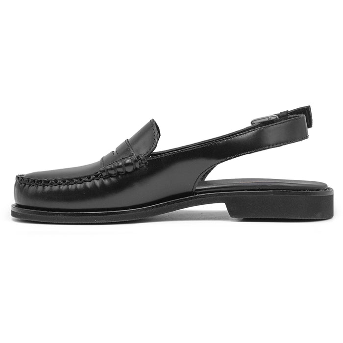 Sebago Donna Sandali Polaris Nero Lucido Con Cinturino Regolabile