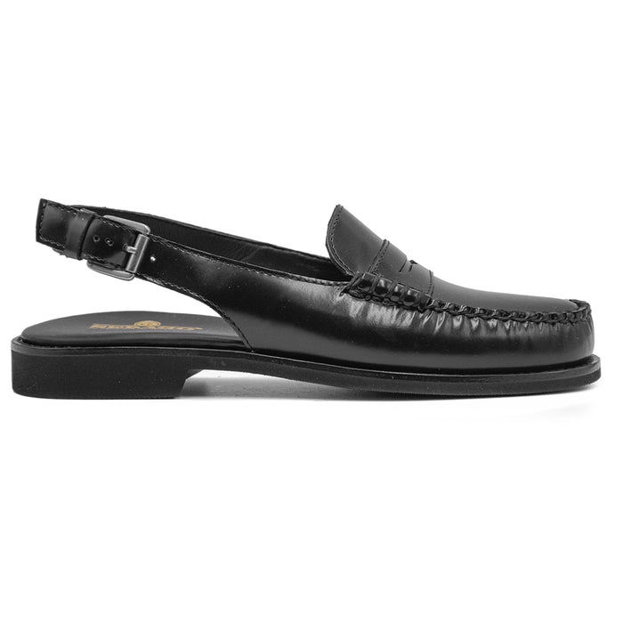 Sebago Donna Sandali Polaris Nero Lucido Con Cinturino Regolabile
