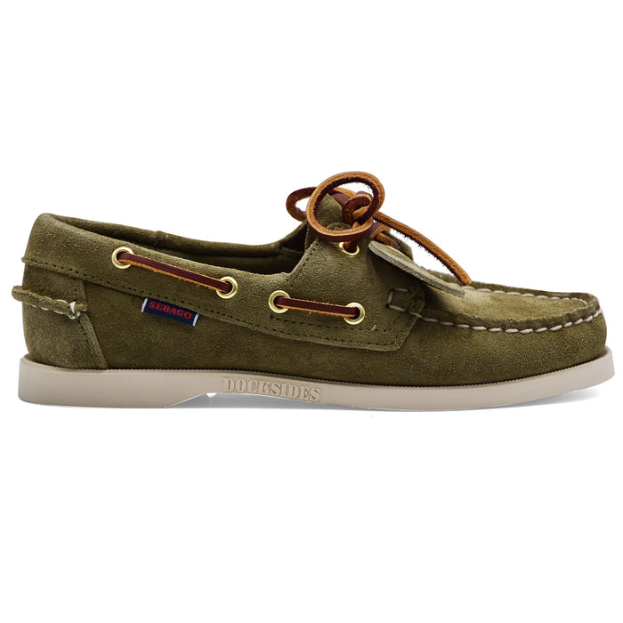 Scarpe Da Barca Donna Sebago PORTLAND ARTISAN In Camoscio Verde