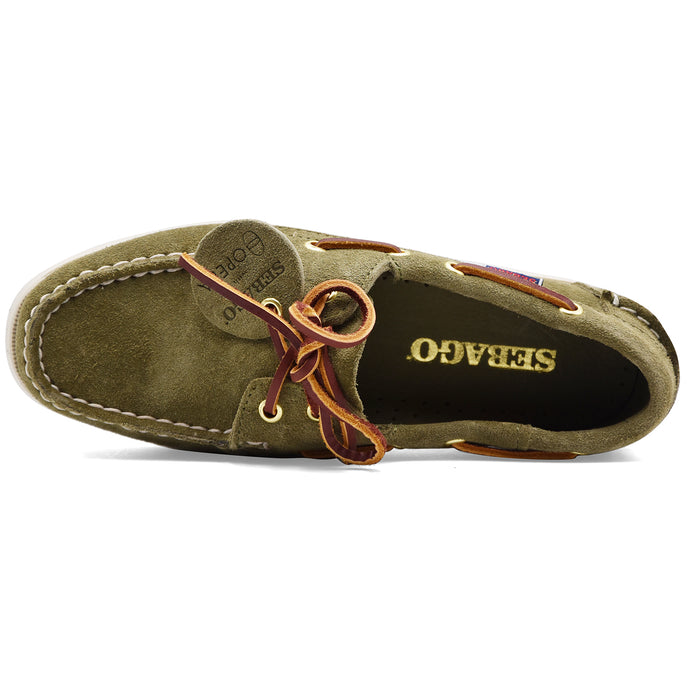 Scarpe Da Barca Donna Sebago PORTLAND ARTISAN In Camoscio Verde