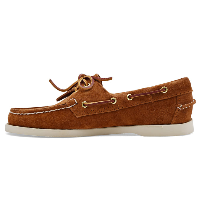 Scarpe Da Barca Sebago Donna Camoscio Castagna Portland Artisan
