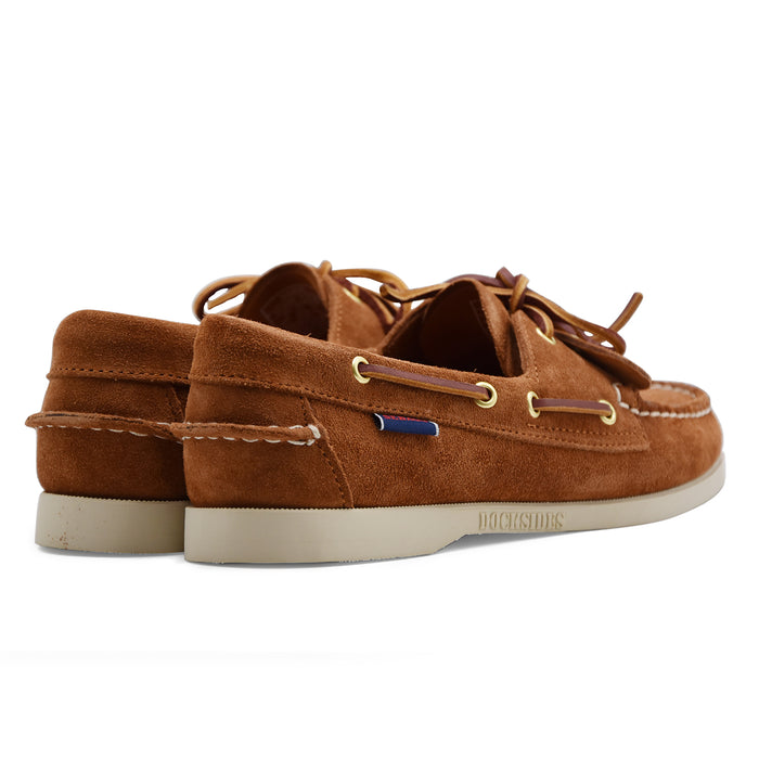 Scarpe Da Barca Sebago Donna Camoscio Castagna Portland Artisan