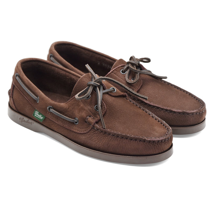 Scarpe Da Barca Uomo Paraboot Barth/Marine Pelle Nubuck Marrone
