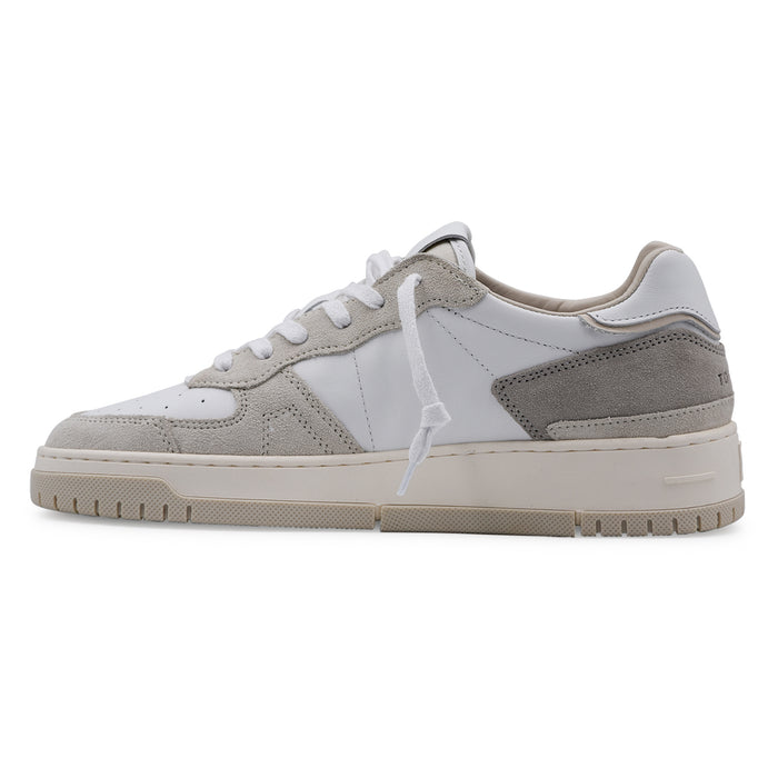 Sneakers D.A.T.E. Uomo "Torneo Colored" Bianco Dettagli Beige